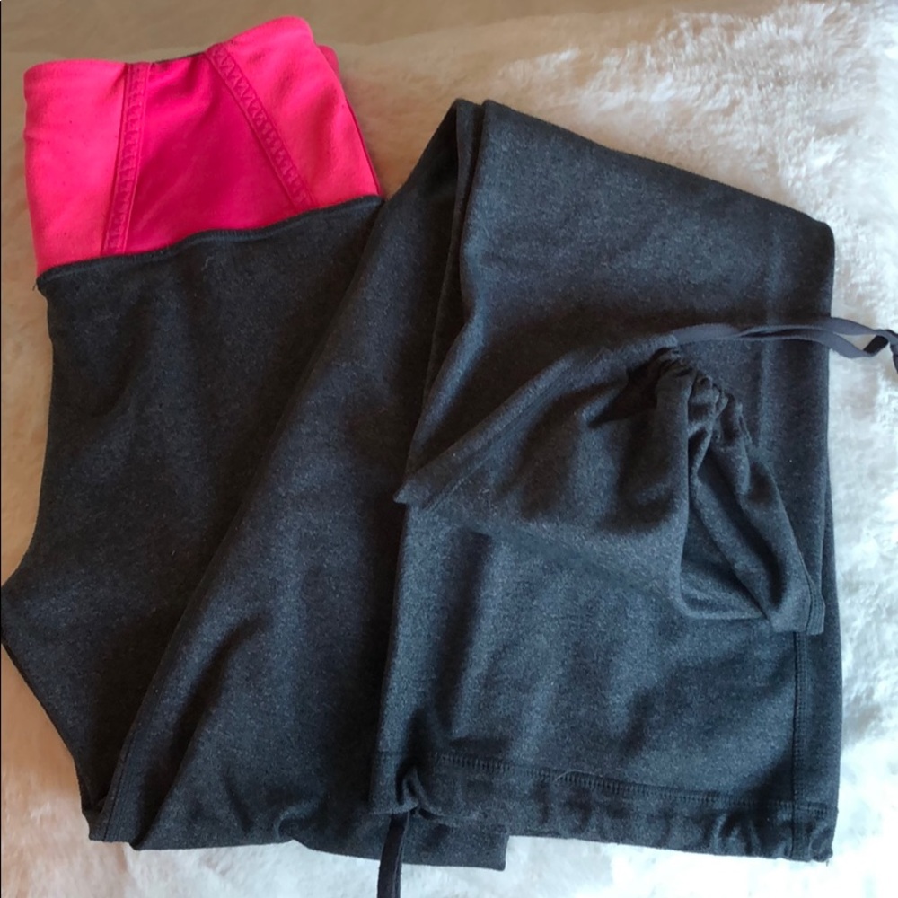Lululemon leggings with optional singed bottom